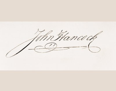 Signatur af John Hancock af American School