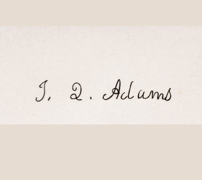 Signatur af John Quincy Adams af American School