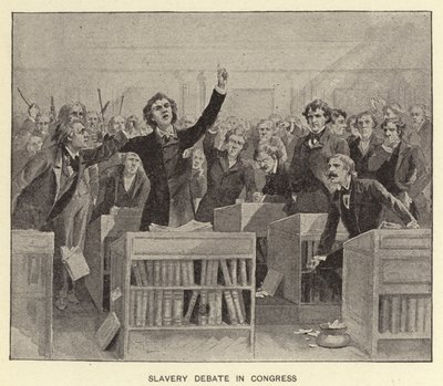 Slaveridebat i Kongressen (litografi) af American School