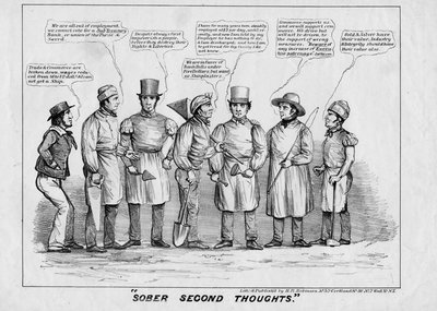 Sober second thoughts, udgivet af H R Robinson, New York, 1839, af American School
