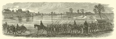 Sumners Grand Division krydser Rappahannock, december 1862 af American School