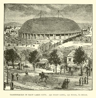 Tabernakel i Salt Lake City, 250 fod lang, 150 bred, 80 høj af American School