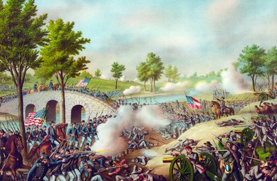 Slaget ved Antietam, 1862 af American School