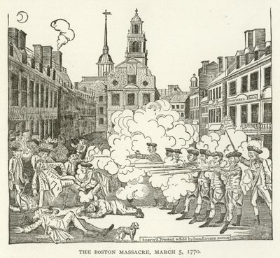 Boston-massakren, 5. marts 1770 af American School
