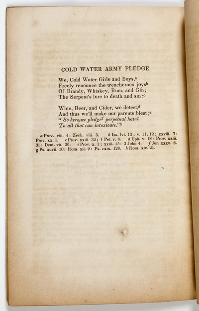 The Cold Water Army Pledge, 1842 af American School