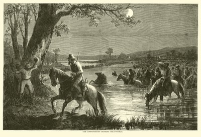 De konfødererede krydser Potomac, september 1862 af American School