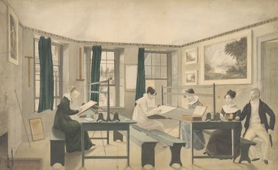 The Drawing Class, 1810-13dani af American School