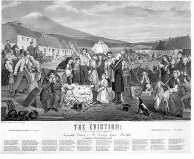 Udsættelsen: A Scene from Life in Ireland, udgivet af J.T. Foley, 1871 af American School