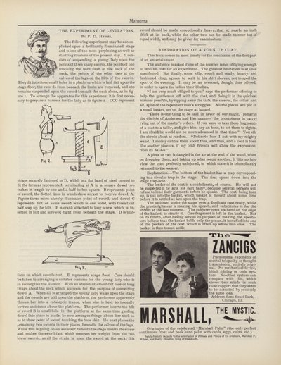 The Experiment Of Levitation, F D Hewes, Annoncer af American School