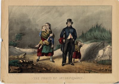 The Fruits of Inmperance, pub. af Currier & Ives, 1870 af American School