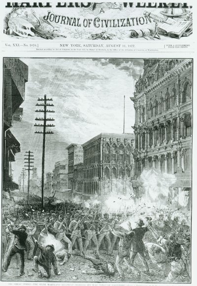 The Great Strike: The Sixth Maryland Regiment, der kæmper sig vej gennem Baltimore, fra 