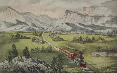 Det store vesten, pub. 1870, Currier & Ives af American School