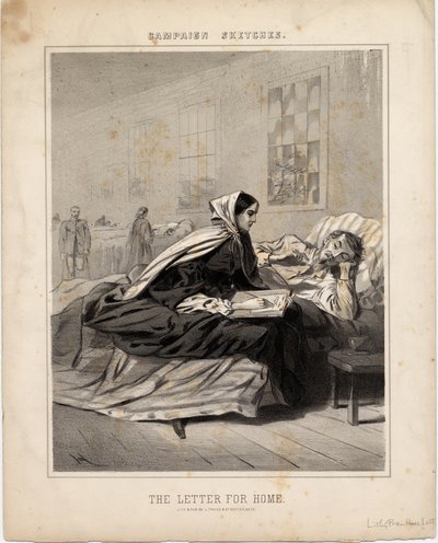 The Letter for Home, illustration fra Campaign Sketches, 1863 af American School