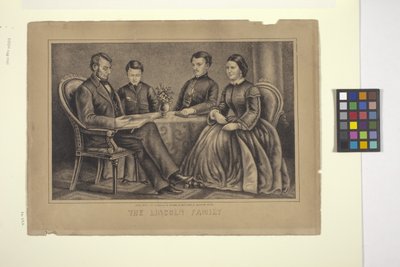 Lincoln-familien (litografi) af American School