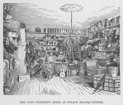 The Lost Property Room ved politihovedkvarteret (litho) af American School