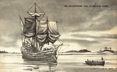 Mayflower ved Plymouth, Massachusetts af American School