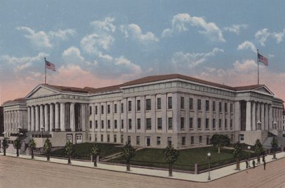 Patentkontoret, Washington DC (farvelitografi) af American School