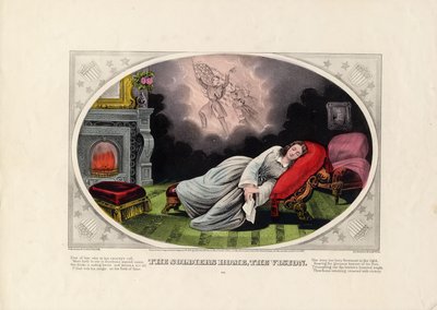 Soldaterhjemmet, The Vision, pub. af Currier & Ives, 1862 af American School
