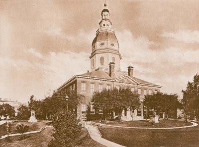 The State House, Annapolis (fotogravure) af American School