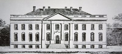 Det Hvide Hus i 1807 (gravering) af American School