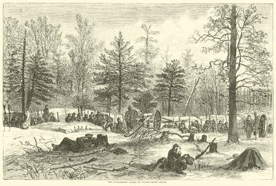 The Wilderness, scene for Wadsworths død, maj 1864 af American School