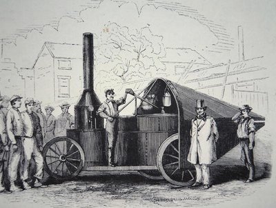Winans Steam Gun, fanget fra de konfødererede under den amerikanske borgerkrig, maj 1861 (litho) af American School