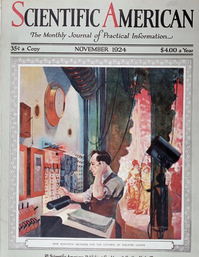 Det elektriske billede af lysene i et teater - i "" Scientific American"", november 1924 V af American School