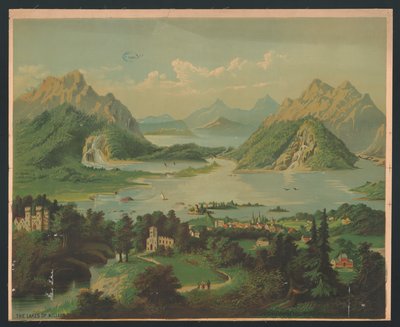 Søerne i Killarney, ca. 1878 (chromolitho) af American School