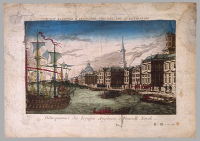 Landgang af britiske tropper i New York, 1776 af American School