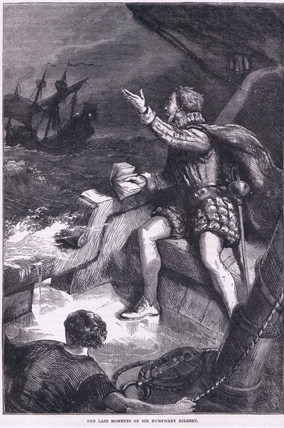 De sidste øjeblikke af Sir Humphrey Gilbert, illustration fra Cassell
