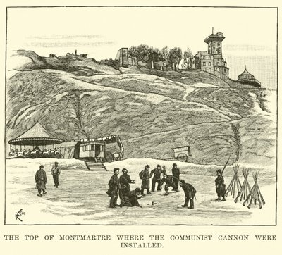 Toppen af Montmartre, hvor den kommunistiske kanon blev installeret af American School