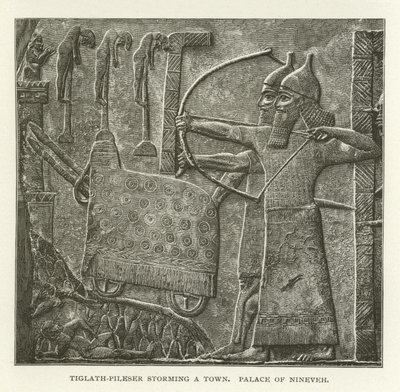 Tiglath-Pileser stormer en by, Palace of Nineveh af American School