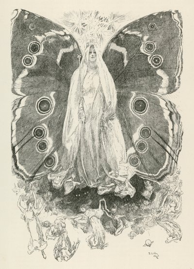 Titania, figur fra William Shakespeares skuespil En skærsommernatsdrøm (kobberstik) af American School
