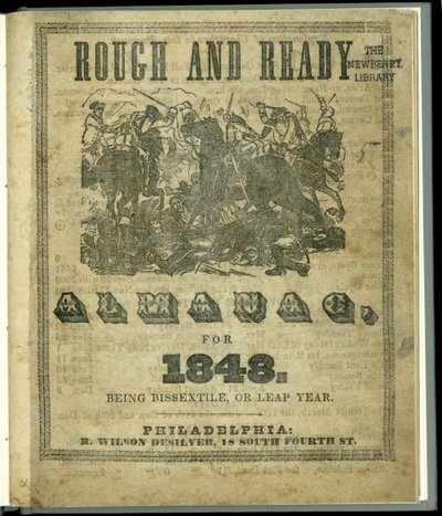 Titelblad for Rough and Ready Almanac for 1848, udgivet i 1847 (print) af American School
