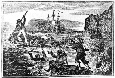 Titelblad til beretningen om tabet af Essex, 1824 af American School