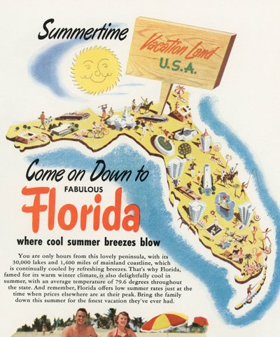 Turistkort over Florida af American School