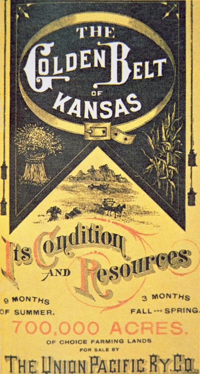 Union Pacific Railroad-plakat, ca. 1880 (farve litho) af American School