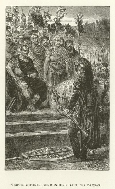 Vercingetorix overgiver Gallien til Cæsar af American School