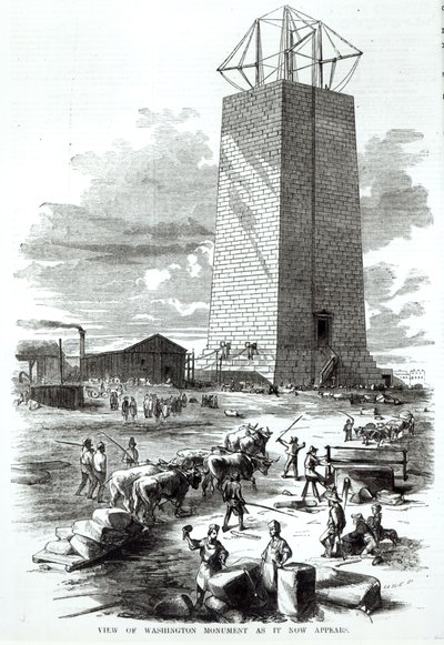 Udsigt over Washington-monumentet, som det nu fremstår, fra 
