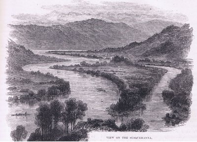 Udsigt over Susquehanna, illustration fra Cassell