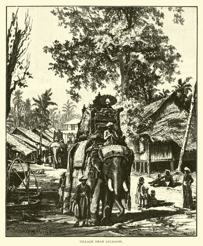 Landsby nær Lucknow af American School