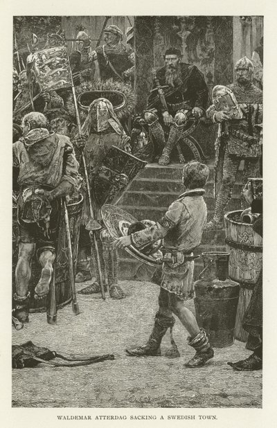 Waldemar Atterdag fyrer en svensk by af American School