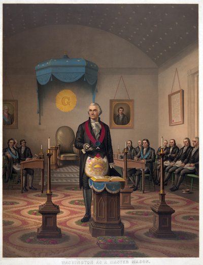 Washington som murermester, pub. 1870 af American School