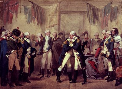 Washingtons farvel til sine officerer på Fraunces Tavern, New York, New York, den 4. december af American School