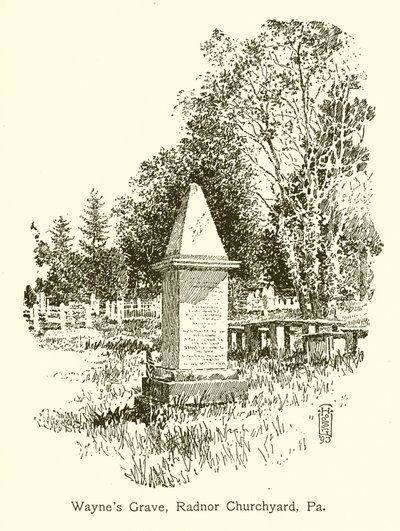 Waynes Grave, Radnor Churchyard, Pa af American School