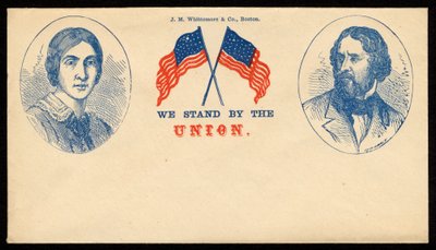 "We stand by the Union" postcard, c.1861-65dani af American School