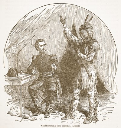 Weathersford og General Jackson, fra en bogpub. 1896 af American School