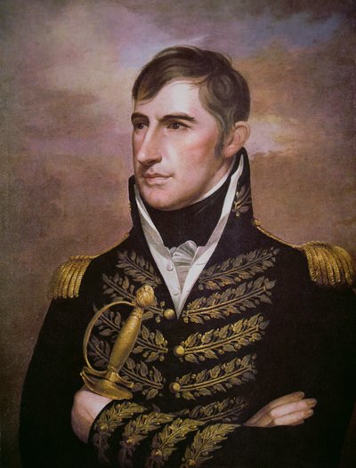 William Henry Harrison (1773-1841) (farve litho) af American School