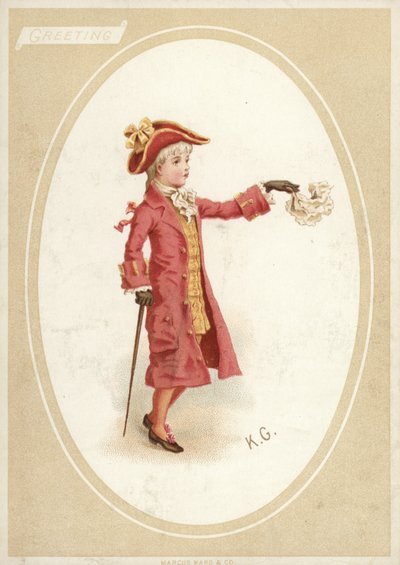 Ung dreng i 1700-tals kostume af American School