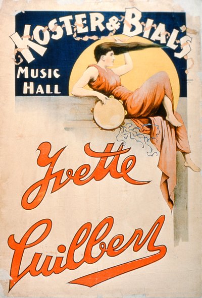 Yvette Guilbert (ca. 1869-1944) i Koster and Bials Music Hall, New York af American School